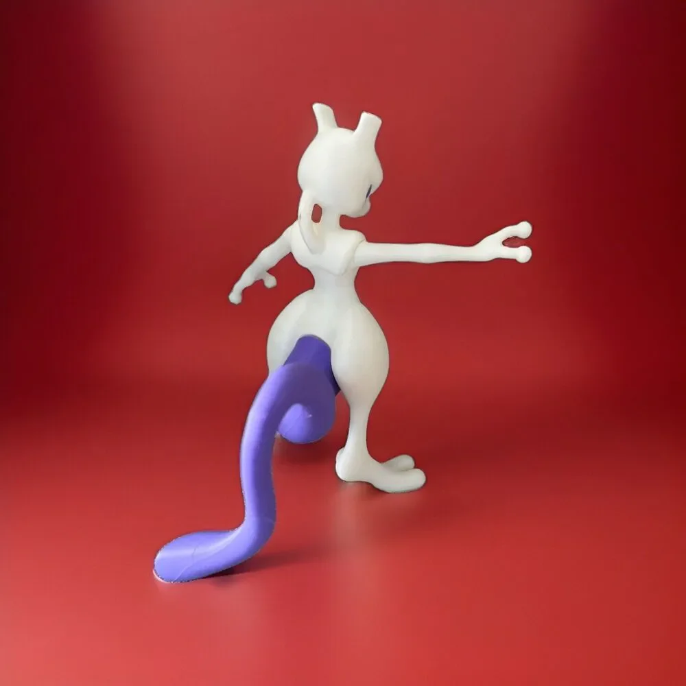 Mewtwo 6 in Pokemon Figurine High Fidelity Design USA Made Sustainable Materials